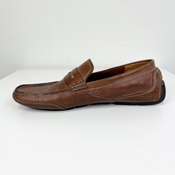Clarks Ashmont Way Brown Cognac Leather Driving Loafer 9.5 M - Picture 7 of 11